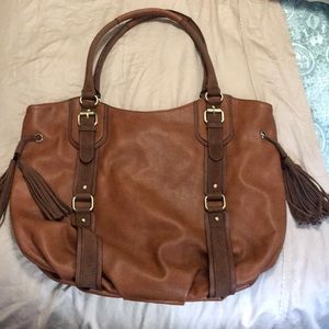 Light brown with tassels purse